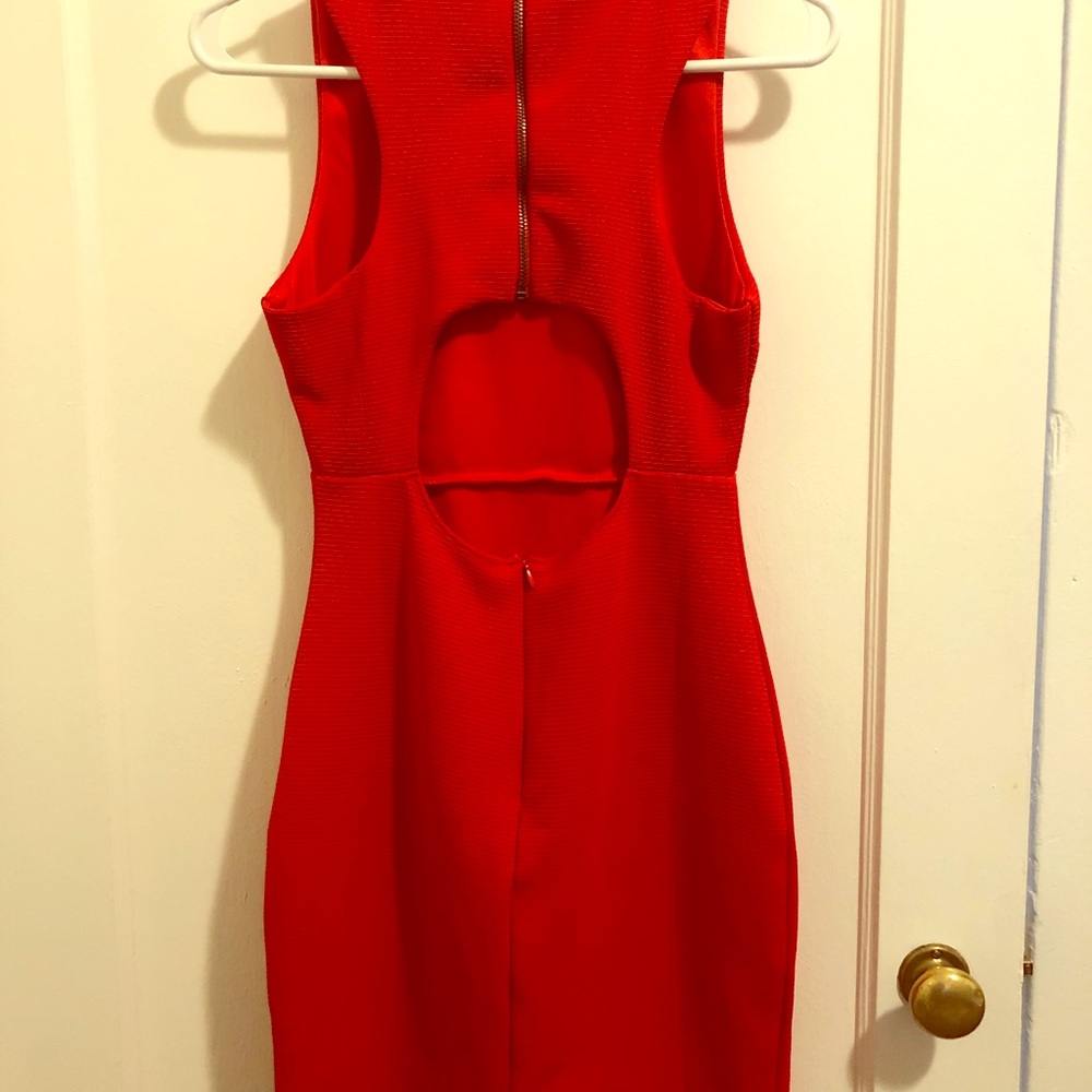 Red cocktail dress